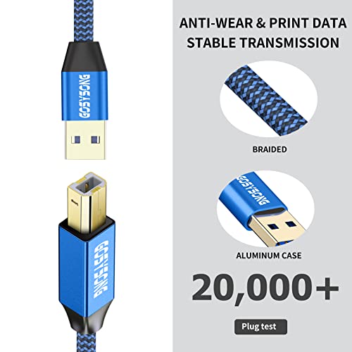 GOSYSONG Nyomtató Kábel 100ft, Aktív USB 2.0 Nyomtató Kábel A Típus a Típus B Nyomtató Kábel Nagy Sebességű Nyomtató USB Kábellel Kompatibilis