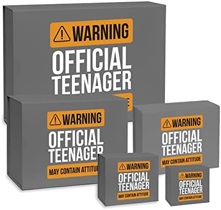 13. Születésnapi Ajándék Dobozok Fedele - Luxus Mágneses díszdobozban Tini Születésnapi Ajándékok - Figyelmeztetés Tinédzser -