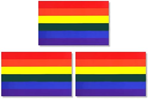 JBCD Rainbow Gay Pride Flag Mágnes Matrica LMBT Mágnes - Autó Teherautó vagy TEREPJÁRÓ (3 Pack, 3x5 Cm)