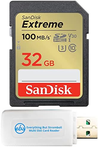 SanDisk Extreme 32GB SD Kártya Nikon Fényképezőgép Működik Nikon Z30, Zfc, Z6 II., Z7 II tükör nélküli (SDSDXVT-032G-GNCIN) Csomag