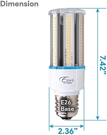 Euri Világítás ECB27W-303sw, LED Kukorica Izzó, CCT (3K, 4K, 5K) & Teljesítmény Hangolható (27w jelű, 18W, 12W), 135-150LM/W, 100~277VAC,