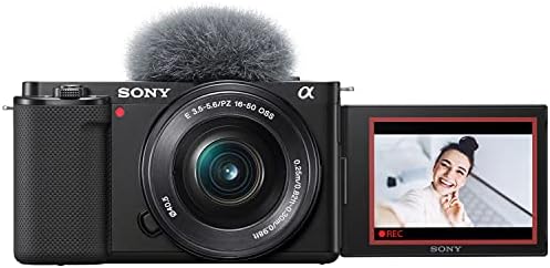 Sony ZV-E10 tükör nélküli Fényképezőgép Vlogger Készlet 16-50mm F3.5-5.6 Lencse ILCZV-E10L/B Fekete Csomag ACCVC1 Beleértve a GP-VPT2BT Markolat