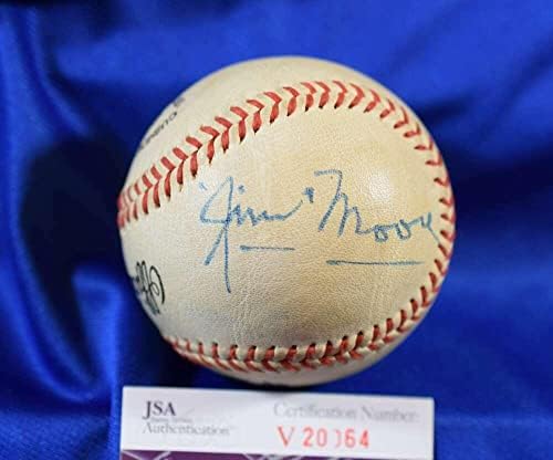 Jim D. Moore 73 SZÖVETSÉG Coa Autogramot Major League OML Aláírt BasebaLL - Dedikált Baseball