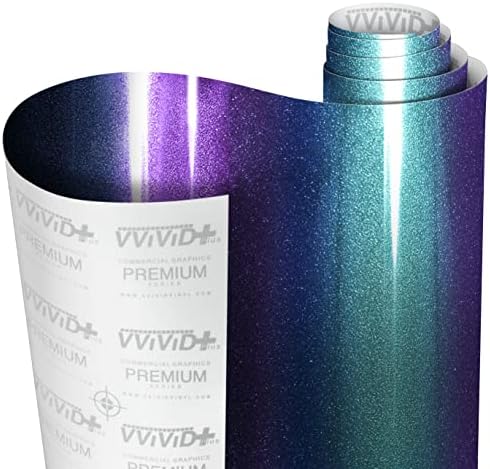 VViViD+ Fényes, Fémes Kaméleon Kék, Lila Színű-Shift (3ft x 5ft) Levegővel Kiadás