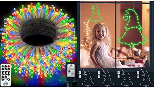 BPAZVUH 438ft 1200 LED Extra Hosszú String Fények (Multicolor) 4 Pack LED Ablak Világít (Zöld), Dekoratív Lámpák Haza Fa Udvaron Karácsonyi