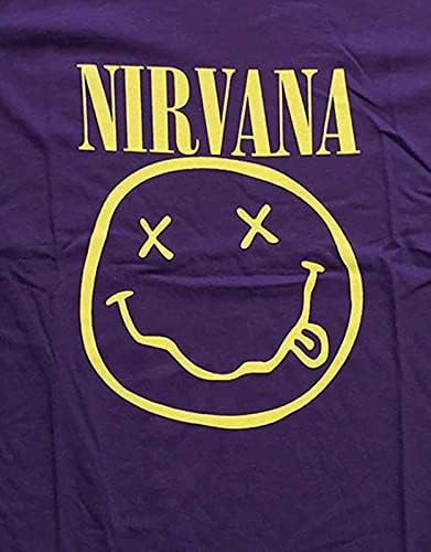 A Nirvana Férfi Rózsaszín Smiley (Import) T-Shirt Sárga
