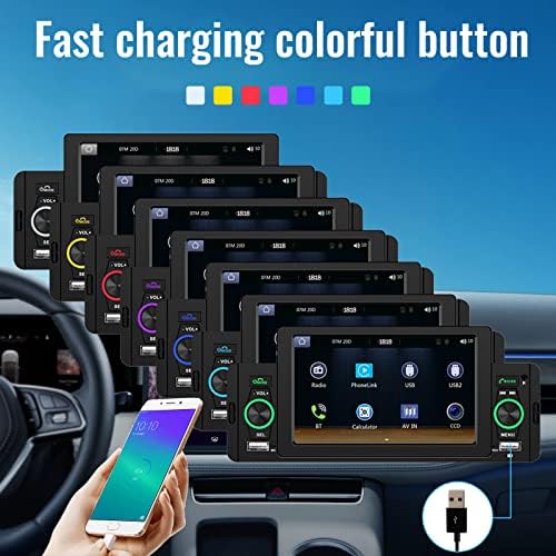 Egységes Din Apple Carplay Autó Sztereó 1 Din érintőképernyő autórádió, Rimoody 5 Hüvelyk 1 Din Rádió, Bluetooth, Fm Rádió