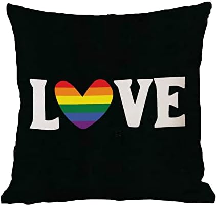 Szerelmes Szív Szivárvány LGBTQ Párnát Fedezze Valentin Napi Párna Esetben Leszbikus, Meleg Haladást a Büszkeség Szivárvány párnahuzat