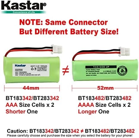 Kastar 4-Pack Akkumulátor Csere Vtech BT183482, BT283482, Vtech LS6405, Vtech LS6425 LS6425-2 LS6425-3 LS6425-3 LS6425-4, Vtech LS6426 LS6426-3,