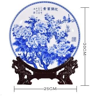 ZJHYXYH lakberendezés Kerámia Díszítő Lemez Kínai Kék-Fehér Virág Dekoráció Rendszám Meghatározott Beállítás Fal
