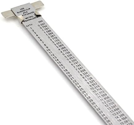 Mélységmérő zsebében klip, inch metrikus egyenértékű, Rozsdamentes Acél muli-vonalzó használata