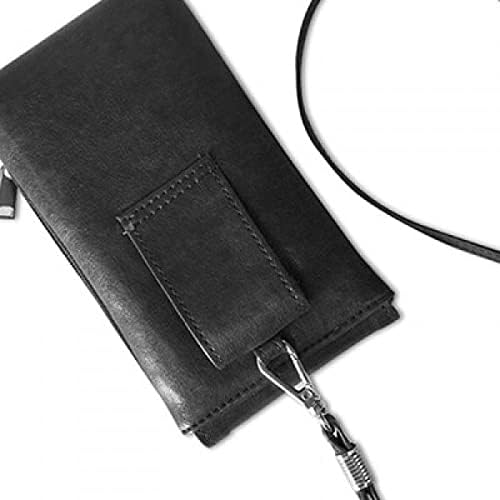 Fekete Töltő Kábel USB Csatlakozó Minta Phone Wallet Pénztárca Lóg Mobil Tok Fekete Zseb