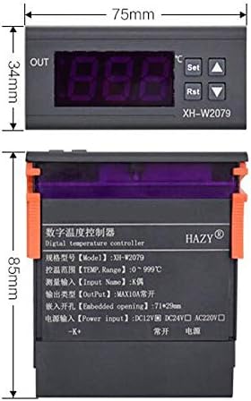 DC12V W2079 Digitális Kijelző Fűtési Termosztát Automatikus PID Termosztát