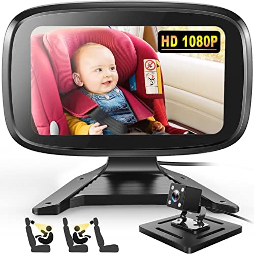 Baba Autó Kamera HD 1080P Tiszta éjjellátó 4.3 Autós Bébi Monitor, Kamera, Baba Kocsi Tükör Hátrafelé Néző gyerekülést a Tükröket Újrafelhasználható
