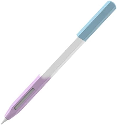 A SZERELEM MEI Szilikon tolltartó Kompatibilis Apple Ceruza, 2 Generációs, Szivárvány Színű Design Puha Szilikon Védő-tartó