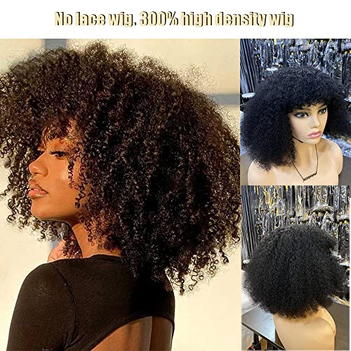 AILAVEU 10A Emberi haj, Nem csipke - kínai baba haját, stílus. 300% - os, nagy sűrűségű paróka. Afro perverz természetes szín.
