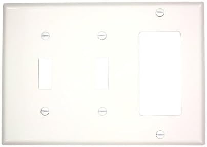 Hai 80745-E 3-Banda 2-Váltás 1-Decora/GFCI Készülék Kombináció Wallplate, Standard Méret, Fekete