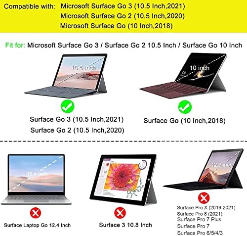 Esetben a Microsoft Surface 3 / Felszíni 2 10.5 Cm/Felszíni 10 Hüvelykes, nagy teherbírású védőtok, Kompatibilis a Type