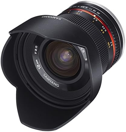 Samyang SY12M-E-BK 12 mm F2.0 Ultra Széles Látószögű Objektív a Sony E Kamera, Fekete