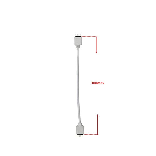 HUALAND 15pcs Fehér 0,3 M 0.98 ft 4 Szín RGB Hosszabbító Kábel LED Szalag Csatlakozó Hosszabbító kábel Kábel Vezeték 4 Pin