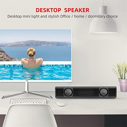 LUKEO Mini Asztali Hangszóró 2 * 3W USB Powered Soundbar Audio Lejátszó 3,5 mm-es Vezetékes PC Hangszórók, Mélynyomó a Home Office
