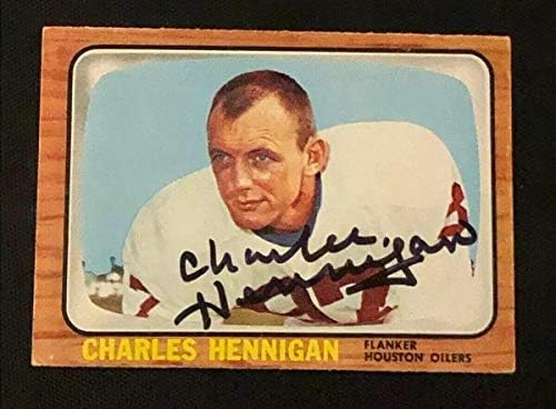 Charles Szerencsétlent 1966 Topps Aláírt Dedikált Kártya 57 Houston Oilers - Dedikált NFL Labdarúgó-Kártyák