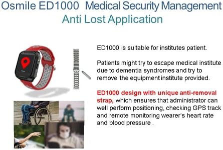 Osmile ED1000 GPS Tracker Orvosi Intézetek Biztonsági Irányítási akár 50 Beteg (Smartwatch a GeoFence Funkció)