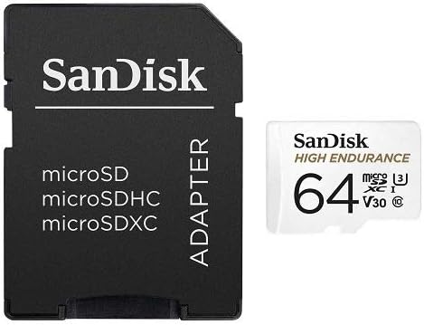 SanDisk 64GB Nagy Kitartás videokártya MicroSDXC a Dash Kamera Működik, a Garmin Mini, 56, 66W Dash Kamerák (SDSQQNR-064G-GN6IA) Csomag (1)