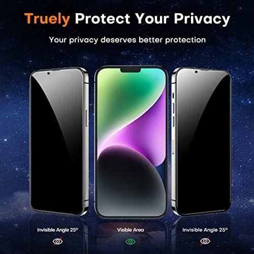TOCOL [2+2 iPhone 14 Plusz Privacy Screen Protector 6.7- 2X Adatvédelmi Edzett Üveg kijelző Védő fólia & 2X Kamera Lencséjét Védő,