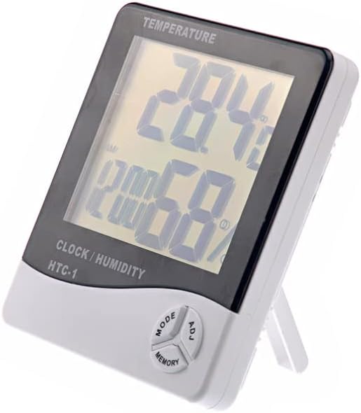DOITOOL -1 LCD Képernyő Digitális Páratartalom Hőmérséklet & Páratartalom Mérő Óra (Fehér)