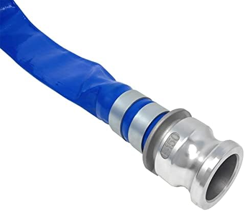 Gloxco 1-1/2 x 25' Kék Feküdj PVC Tömlő, Szerelvény Alumínium Cam s Groove C s E Szerelvények használt Szivattyú vagy a Víz