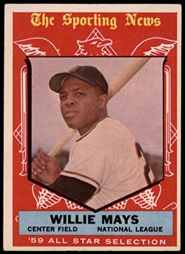 1959 Topps 563 All-Star Willie Mays San Francisco Giants (Baseball Kártya) VG Óriások