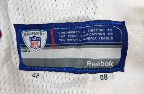 2008-ban a San Francisco 49ers Dominique Zeigler 17 Játék Kiadott Fehér Jersey 42 9 - Aláíratlan NFL Játék Használt Mezek