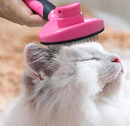 Kutya Kefe, Ápolás, Pet Grooming Eszköz a Macska Kicsi Közepes Kutya, öntisztító Pin-Ecset(Rózsaszín)