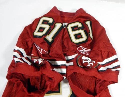 2005-ben a San Francisco 49ers LaJuan Ramsey 61 Játékban Használt Piros Mez 28 DP30876 - Aláíratlan NFL Játék Használt Mezek