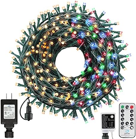 ZTX színváltó Karácsonyi String Fények,300LED karácsonyfa Fényei, 9 Világítási Módok,Zöld Tündér Beltéri Kültéri String