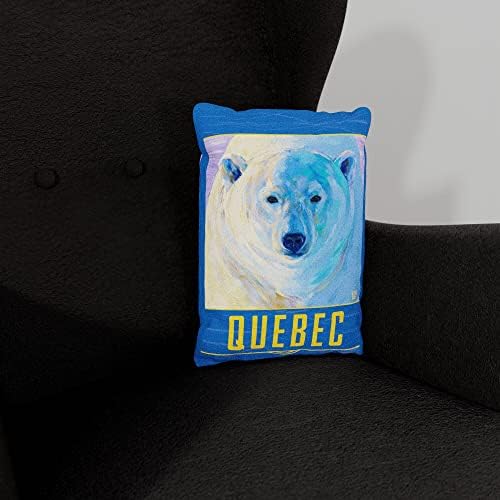 Quebec jegesmedve Ál Bőr Kanapé Párnát a Festmény a Művész Kari Lehr 13 x 19.
