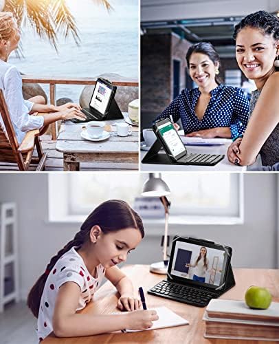 MoKo Egyetemes Billentyűzet tok 7, 7.9, 8 iPad Mini/Samsung Galaxy Tab A/Huawei Tablet, Könnyű Tabletta Fedél Levehető Vezeték nélküli