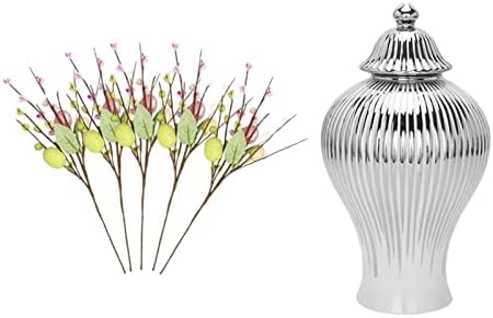 OITTO Modern Gyömbér Jar Tároló Váza Virág Elrendezése lakberendezés Asztal Gyűjthető Fedő Kézműves Dekoráció, Kézzel készített Üveg