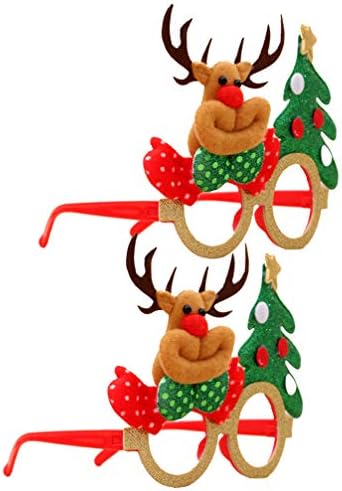Holibanna karácsonyi ajándéknak 2db Karácsonyi Szemüveg Keretek Rénszarvas Szarvas Szemüveg Xmas Cosplay Jelmez Kiegészítők Santa Napszemüveg