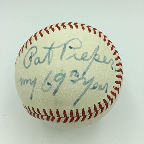 Pat Pieper Hangja Wrigley Field Chicago Cubs Bemondó Aláírt Baseball SZÖVETSÉG COA - Dedikált Baseball