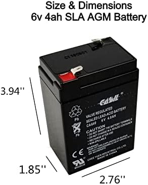 Casil 6V 4 ah-s Akkumulátor Csere Kompatibilis Kastélyából DJW6-4.5 WL, LP6-4 2 Pack