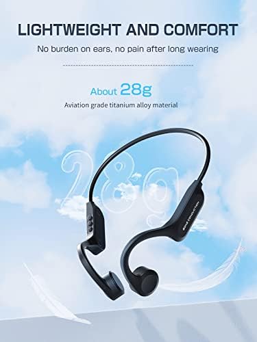 HIWEFEN csontvezetéses Fejhallgató Bluetooth 5.3 Vezeték nélküli Nyitott Fül Sport Fülhallgató Mikrofon, 8h Játékidő, Vízálló Verejték-Bizonyíték