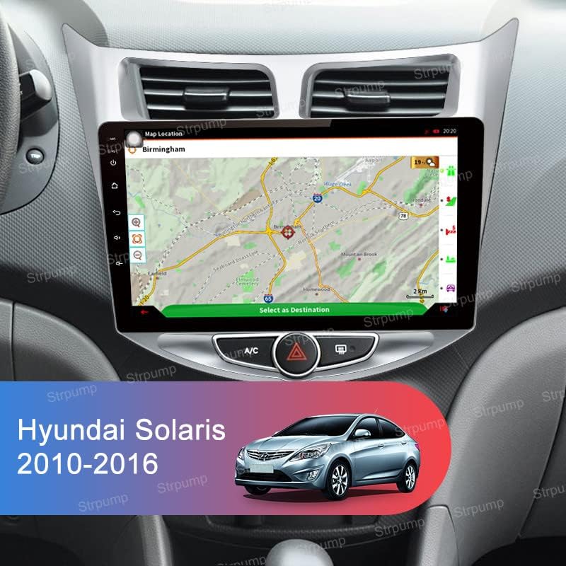 9 3+32GB Android 10 Dash Autó Sztereó Rádió Alkalmas Hyundai Solaris 1 2010 11 12 13 14 15 16 GPS Navigációs fejegység Carplay Android Auto