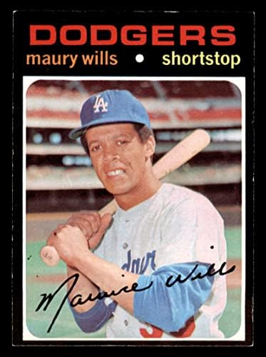 1971 Topps 385 Maury Wills Los Angeles Dodgers (Baseball Kártya) EX/MT Dodgers