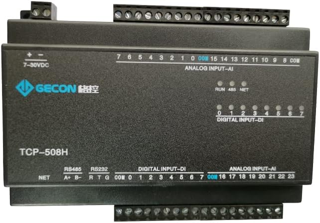 Davitu Motor Vezető - 24-csatorna AI analóg megszerzése 8-csatornás DI digitális bemenet, Ipari Ethernet IO modul Modbus TCP