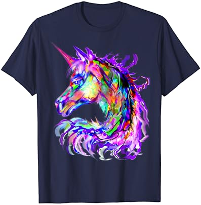 Lila Egyszarvú Ajándék Színes Pszichedelikus kawaii Trippy alt T-Shirt