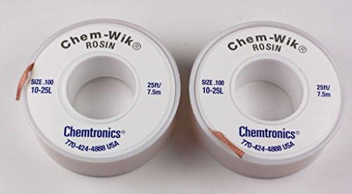 Chemtronics 10-25L Chem-Wik Gyanta Desoldering Zsinór, 2 csomag