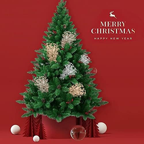 Karácsonyi Csillogás Levelek Karácsonyi Választja, 6Pack 7.8 Hüvelyk Csillogó Bogyó & Levelek Csákány Mesterséges karácsonyfa Botok karácsonyfadísz