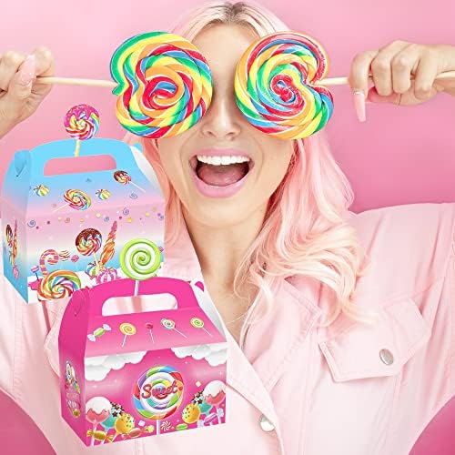 umoni Candyland Fél Javára Kezelni Doboz Candyland Lollipop Design Remek Ajándék Dobozok Candy Téma Születésnapi Party Baba